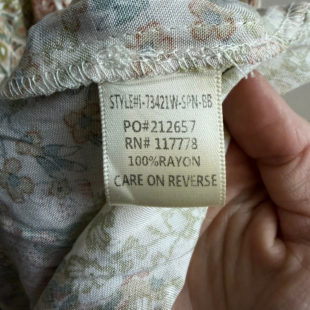 Love Stitch Floral Sleeveless Maxi Dress‎ Size M Boho Tiered Rayon - Picture 5 of 7
